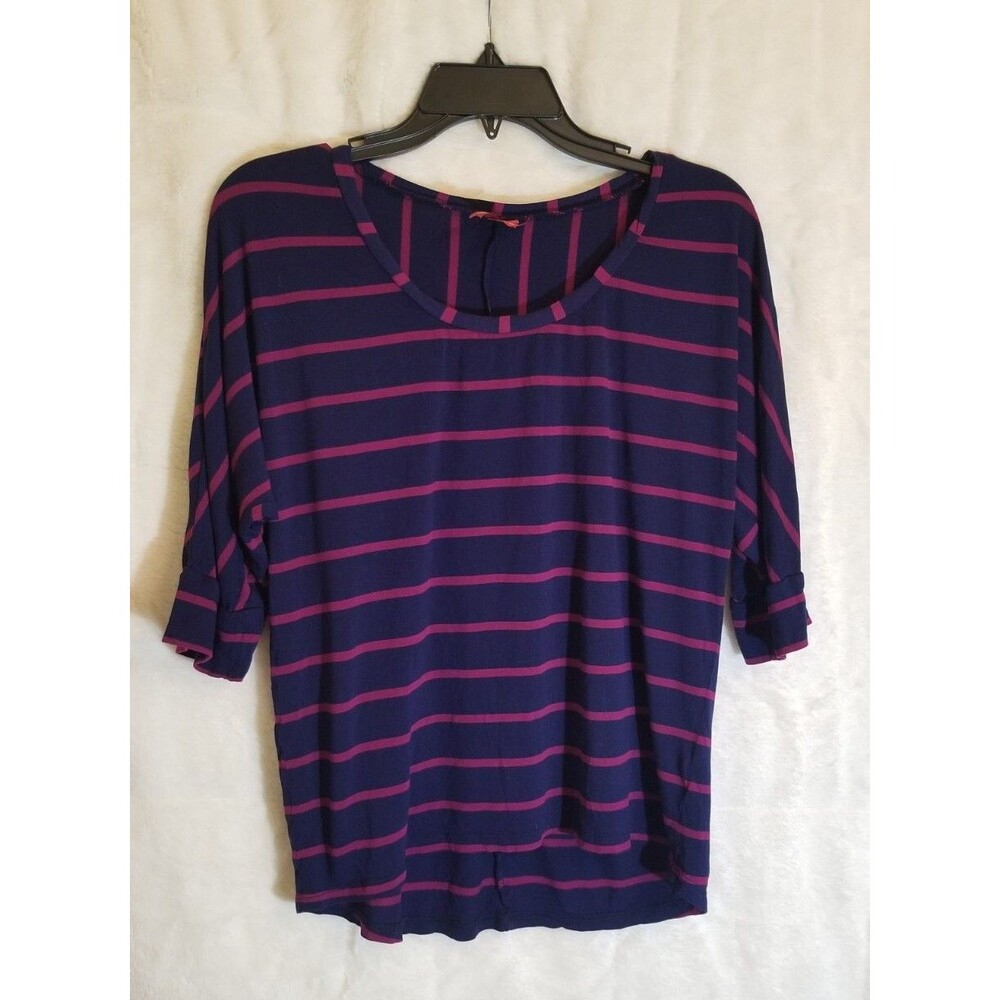 Women's Red Camel Striped Shirt Viscose Material Size Medium